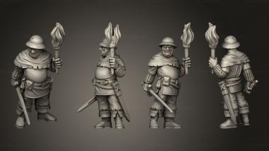 Military figurines Town guards 08 3d model