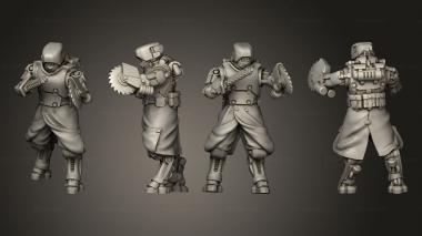Military figurines Trencher Medical Servitor 3d model