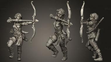 Military figurines Lila armored with arrow 3d model