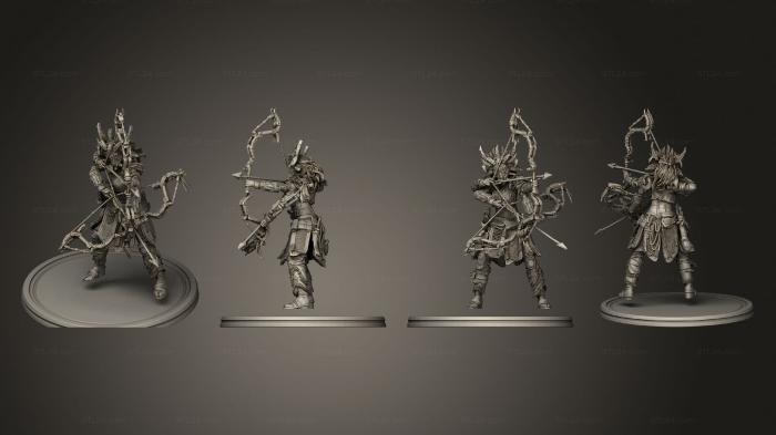 Military figurines (Tribal Warrior, STKW_13863) 3D models for cnc