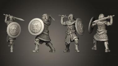 Military figurines Tribe Guard Attacking 3d model