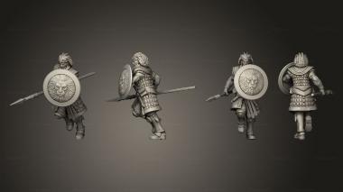 Military figurines Tribe Guard Running 3d model