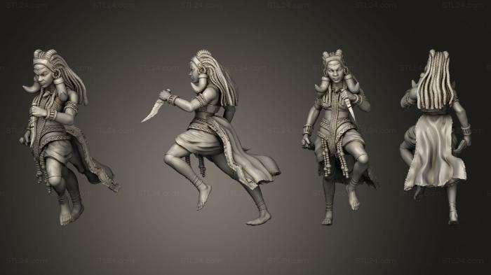 Military figurines (Tribe Princess Dagger, STKW_13870) 3D models for cnc