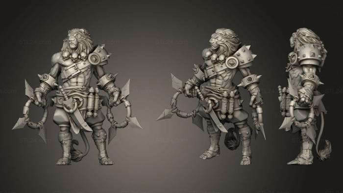 Military figurines (lion from oz, STKW_1388) 3D models for cnc