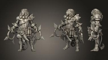 Military figurines lion from oz 3d model