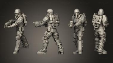 Military figurines Trooper 1 Standing Aim 3d model
