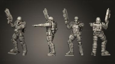 Military figurines Trooper 2 Pointing 3d model
