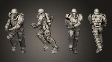 Military figurines Trooper 5 Running Aim 3d model