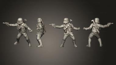 Military figurines trooper 02 3d model