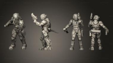 Military figurines trooper 03 3d model