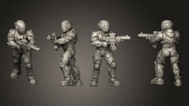 Military figurines trooper 04 3d model