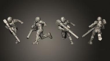 Military figurines trooper 05 3d model