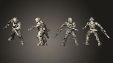 Military figurines trooper 06 3d model