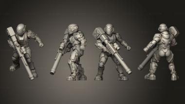 Military figurines trooper 10 3d model