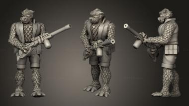 Military figurines Lizard Man 3d model