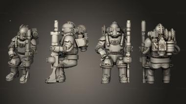 Military figurines Troopers gunner 003 3d model