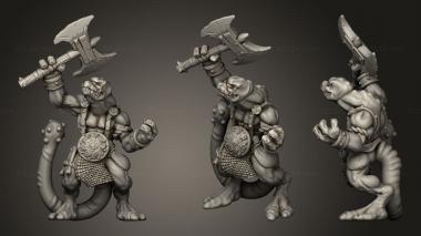 Military figurines Lizardeye warrior 3d model