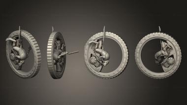 Military figurines Tunnel Riders Bike 01 3d model