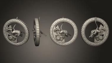 Military figurines Tunnel Riders Bike 02 3d model