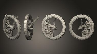 Military figurines Tunnel Riders Bike 03 3d model