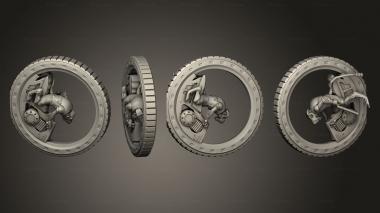 Military figurines Tunnel Riders Bike 05 3d model