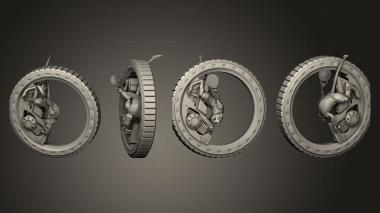Military figurines Tunnel Riders Bike 09 3d model