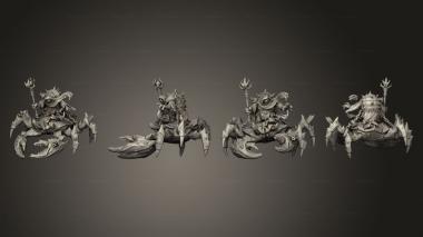 Military figurines Tuotar Necromancer Crab Rider 3d model