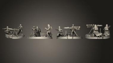 Military figurines turbo tripod laser team 3d model