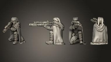 Military figurines Twilerian desert sniper team 3d model