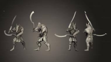 Military figurines Tzaangor Dual Khopesh Over Cross Strike 3d model