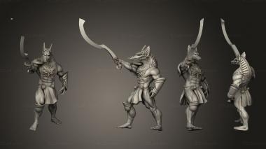 Military figurines Tzaangor Khopesh Charge V 7 3d model