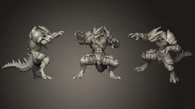 Military figurines Lizardfolk Juggernaut Claws 3d model