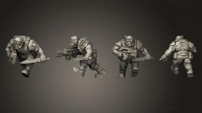 Military figurines (UGOK COLONIAL FIGHTER A 011, STKW_14030) 3D models for cnc