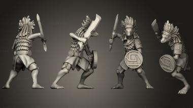 Military figurines Lizardfolk Paladin Sershaea 3d model