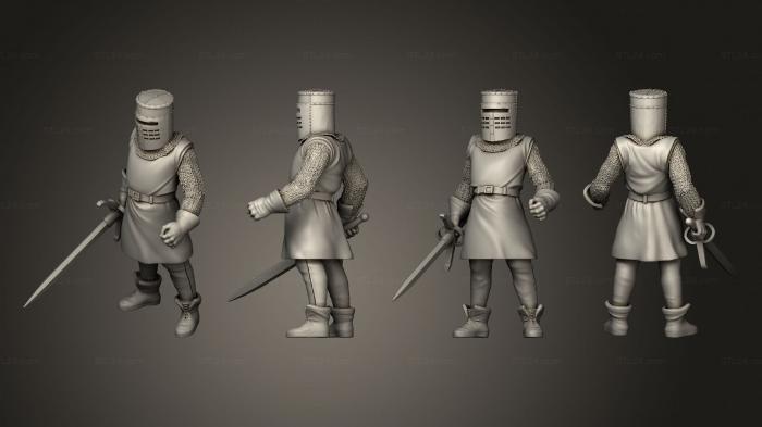 Military figurines (UN BLACK KNIGHT, STKW_14051) 3D models for cnc