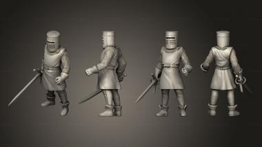 Military figurines UN BLACK KNIGHT 3d model