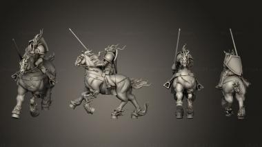 Military figurines Undead Horse Riders 3d model