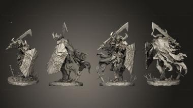 Military figurines Undead knight base 3d model