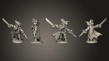 Military figurines Undead Pirate Captain 3d model
