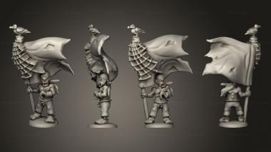 Military figurines Undead Pirate Crew Banner 3d model