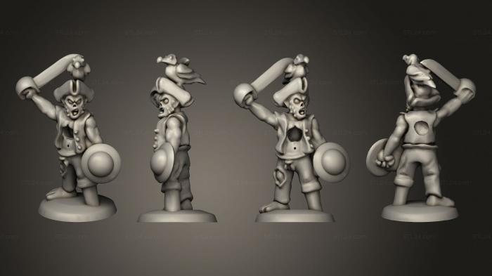 Military figurines (Undead Pirate Crew Champion, STKW_14075) 3D models for cnc