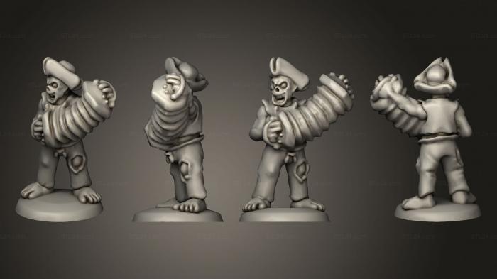 Military figurines (Undead Pirate Crew Musician, STKW_14076) 3D models for cnc