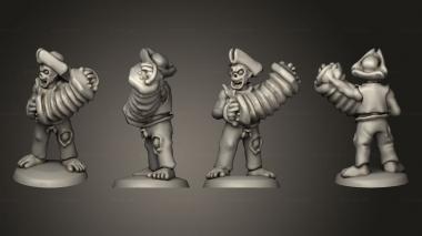 Military figurines Undead Pirate Crew Musician 3d model