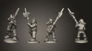 Military figurines Undead Pirate Crew with Halberd 2 3d model