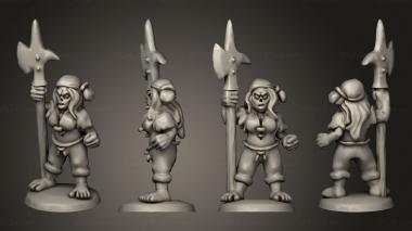 Military figurines Undead Pirate Crew with Halberd 5 3d model
