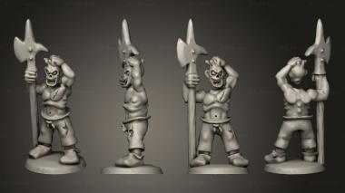 Military figurines Undead Pirate Crew with Halberd 6 3d model
