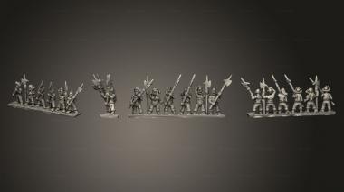 Military figurines Undead Pirate Crew with Halberd Strip 1 3d model