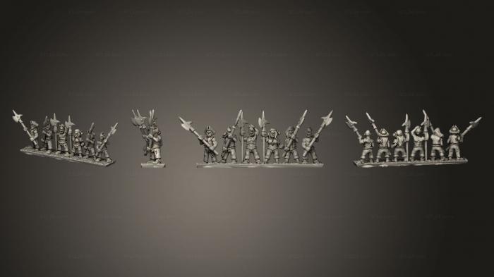 Military figurines (Undead Pirate Crew with Halberd Strip 2, STKW_14085) 3D models for cnc