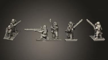 Military figurines Undead Pirate Crew with Muskets Strip 1 3d model