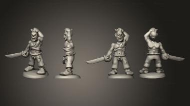 Military figurines Undead Pirate Crew with Sword 1 3d model
